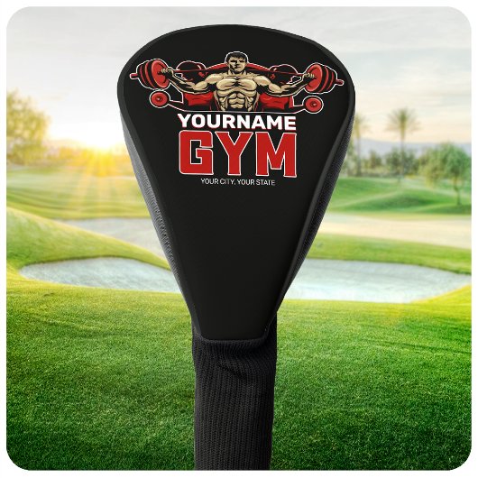 Aangepaste naam Fitness Home GYM Weight Lifting Golfheadcover