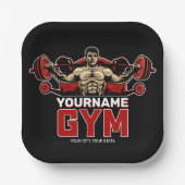 Aangepaste naam Fitness Home GYM Weight Lifting Papieren Bordje (Voorkant)