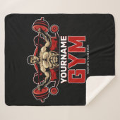 Aangepaste naam Fitness Home GYM Weight Lifting Sherpa Deken (Voorkant (horizontaal))