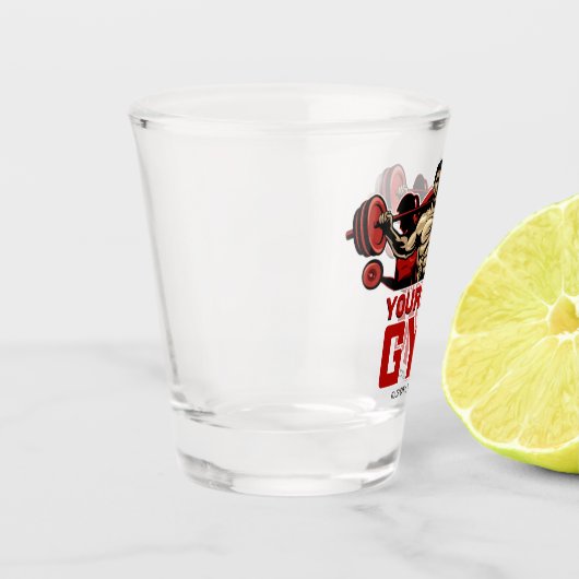 Aangepaste naam Fitness Home GYM Weight Lifting Shot Glas (Links)