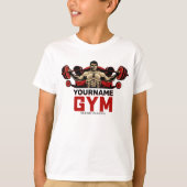 Aangepaste naam Fitness Home GYM Weight Lifting T-shirt (Voorkant)