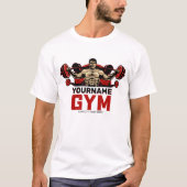 Aangepaste naam Fitness Home GYM Weight Lifting T-shirt (Voorkant)