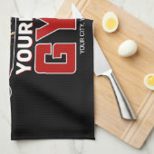 Aangepaste naam Fitness Home GYM Weight Lifting Theedoek (Quarter Fold)