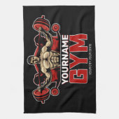 Aangepaste naam Fitness Home GYM Weight Lifting Theedoek (Verticaal)