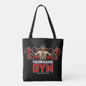 Aangepaste naam Fitness Home GYM Weight Lifting Tote Bag (Achterkant)