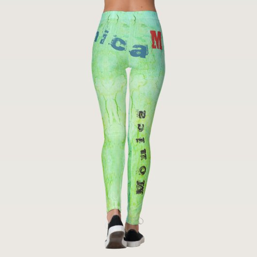 Aangepaste naam Fitness Leggings (Achterkant)