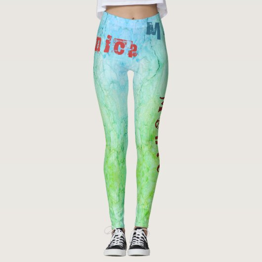 Aangepaste naam Fitness Leggings (Voorkant)
