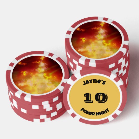 Aangepaste naam Flame Poker Chips (Opstapeling)
