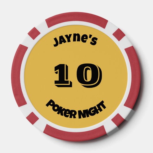 Aangepaste naam Flame Poker Chips (Achterkant)