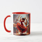 Aangepaste naam Flamenco Latina dansen Dans Spaans Mok (Links)