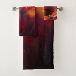 Aangepaste naam Flaming Basketball Bad Handdoek