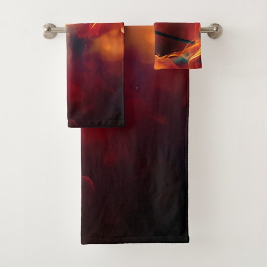 Aangepaste naam Flaming Basketball Bad Handdoek (Insitu)