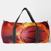 Aangepaste naam Flaming Basketball Plunjezak (Voorkant)