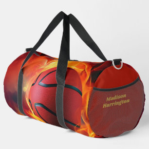 Aangepaste naam Flaming Basketball Plunjezak