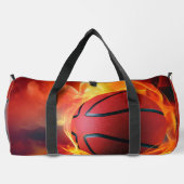 Aangepaste naam Flaming Basketball Plunjezak (Achterkant)