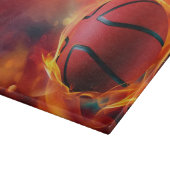 Aangepaste naam Flaming Basketball Snijplank (Hoek)