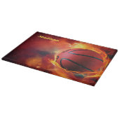 Aangepaste naam Flaming Basketball Snijplank (Hoek)
