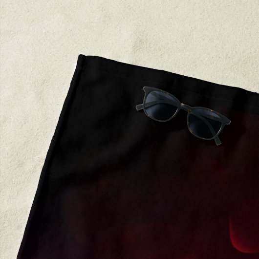 Aangepaste naam Flaming Basketball Strandlaken (In situ)