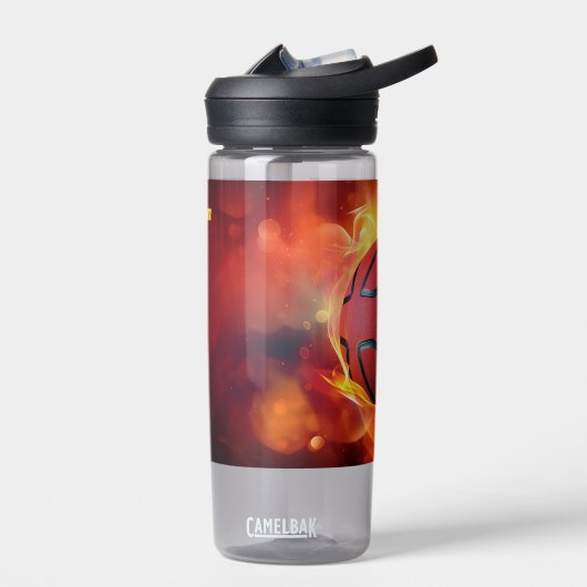 Aangepaste naam Flaming Basketball Waterfles (Links)