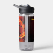 Aangepaste naam Flaming Basketball Waterfles (Rechts)