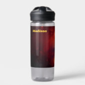 Aangepaste naam Flaming Basketball Waterfles (Voorkant)