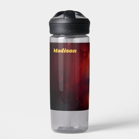 Aangepaste naam Flaming Basketball Waterfles (Voorkant)