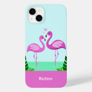 Aangepaste naam Flamingo Love Case-Mate iPhone 14 Plus Hoesje