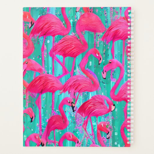 Aangepaste naam Flamingo-planner Planner (Achterkant)