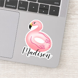 Aangepaste naam Flamingo Pool Float Sticker