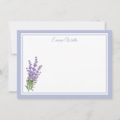 Aangepaste naam Flat Note Card-Lavender Notitiekaartje (Voorkant)