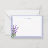 Aangepaste naam Flat Note Card-Lavender Notitiekaartje (Voorkant)