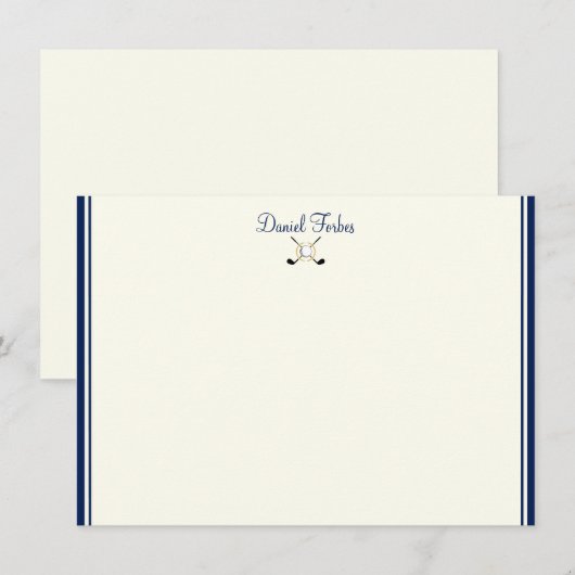 Aangepaste naam Flat Note Card Notitiekaartje (Voorkant / Achterkant)