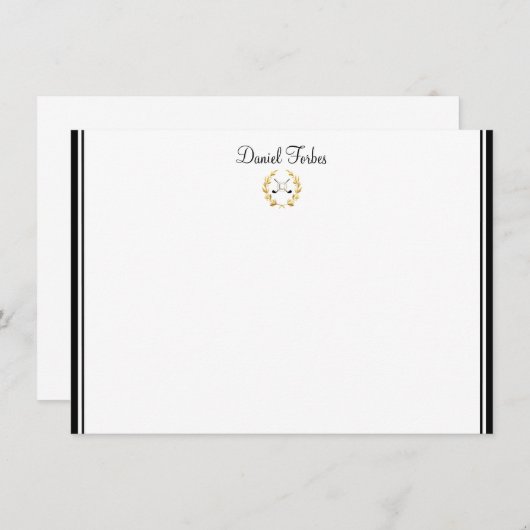 Aangepaste naam Flat Note Card Notitiekaartje (Voorkant / Achterkant)