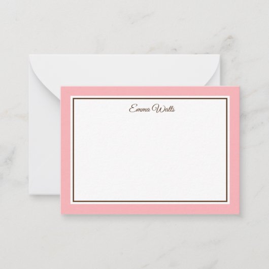 Aangepaste naam Flat Note Card Notitiekaartje (Voorkant)