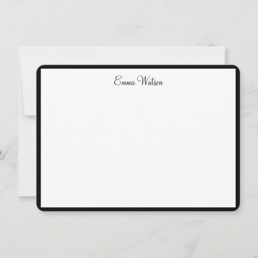 Aangepaste naam Flat Note Card Notitiekaartje (Voorkant)