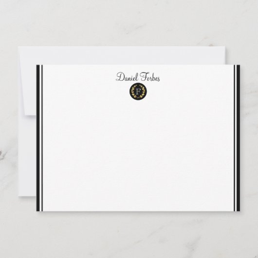 Aangepaste naam Flat Note Card Notitiekaartje (Voorkant)