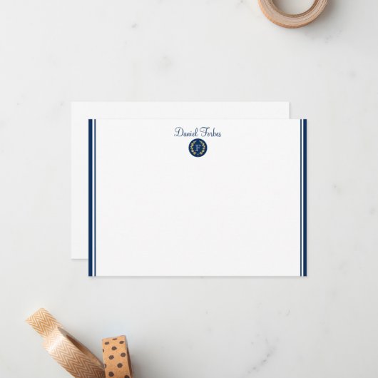 Aangepaste naam Flat Note Card Notitiekaartje (Voorkant / Achterkant in situ)