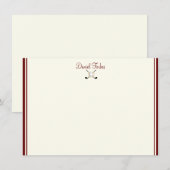 Aangepaste naam Flat Note Card Notitiekaartje (Voorkant / Achterkant)