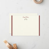 Aangepaste naam Flat Note Card Notitiekaartje (Voorkant / Achterkant in situ)