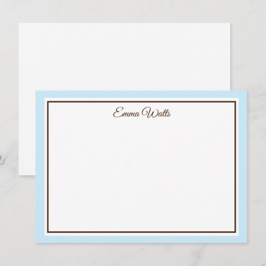 Aangepaste naam Flat Note Card Notitiekaartje (Voorkant / Achterkant)