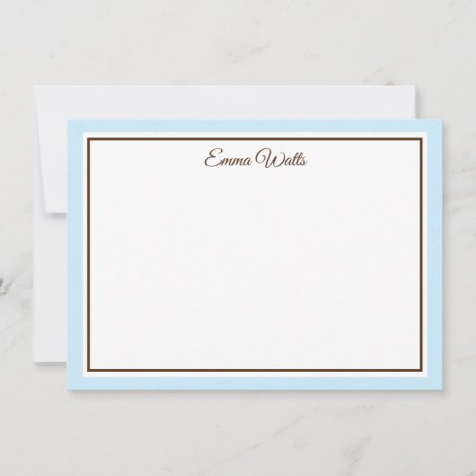 Aangepaste naam Flat Note Card Notitiekaartje (Voorkant)