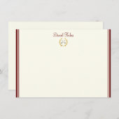 Aangepaste naam Flat Note Card Notitiekaartje (Voorkant / Achterkant)