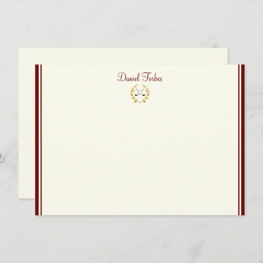 Aangepaste naam Flat Note Card Notitiekaartje (Voorkant / Achterkant)