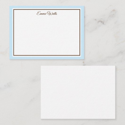 Aangepaste naam Flat Note Card Notitiekaartje (Voorkant / Achterkant)