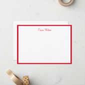 Aangepaste naam Flat Note Card Notitiekaartje (Voorkant / Achterkant in situ)