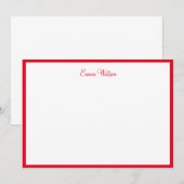 Aangepaste naam Flat Note Card Notitiekaartje (Voorkant / Achterkant)