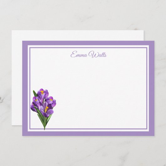 Aangepaste naam Flat Note Card Notitiekaartje (Voorkant / Achterkant)