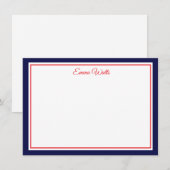 Aangepaste naam Flat Note Card Notitiekaartje (Voorkant / Achterkant)