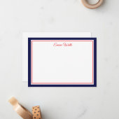 Aangepaste naam Flat Note Card Notitiekaartje (Voorkant / Achterkant in situ)