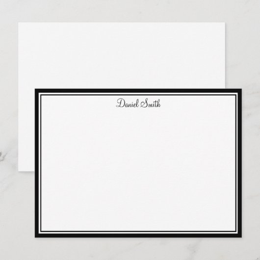 Aangepaste naam Flat Note Card Notitiekaartje (Voorkant / Achterkant)